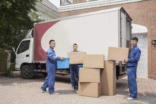 House removalists preparing a Dulwich home move with boxes and furniture