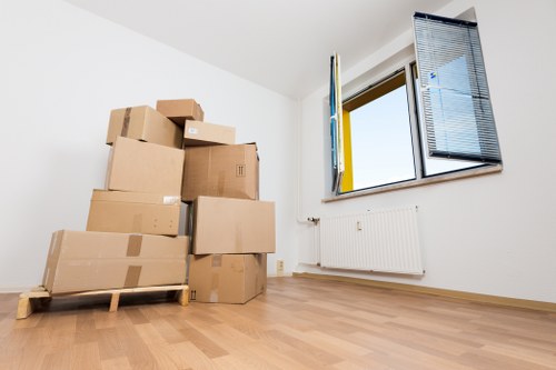 Van loading furniture and boxes for a Dulwich relocation