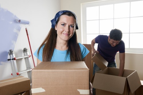 Moving van loading furniture and boxes for a local Dulwich move