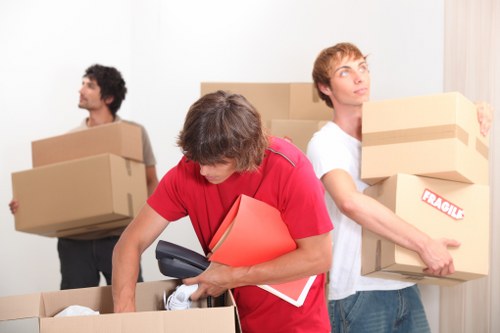 Checklist and moving boxes prepared for a local Dulwich relocation