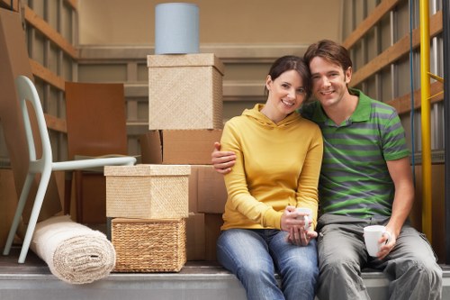 Packing boxes and furniture protection for a home move