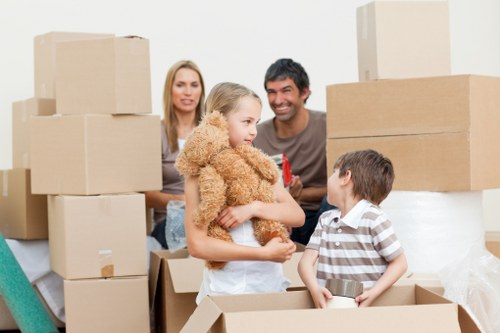 Unpacking service helping a Dulwich family settle in